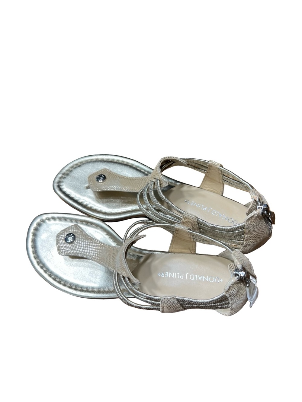 Gold Strappy Women's Sandals
